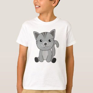 Camiseta Gato Gato Gris Fur Nose Cute Animales