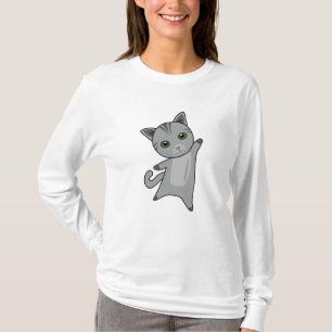 Camiseta Gato Gato Gris Fur Nose Cute Animales