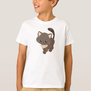 Camiseta Gato, Gato Marrón, Gato Pequeño, Gatito, Gatito, G