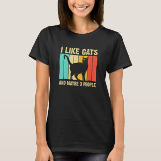 Camiseta Gato Gato  Para Hombres Mujeres Animal Introvertid