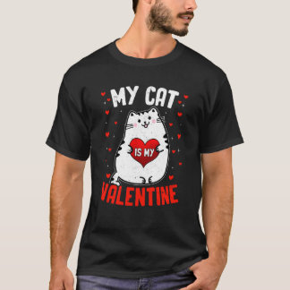 Camiseta Gato Gato San Valentín Mi Gato Es Mi San Valentín