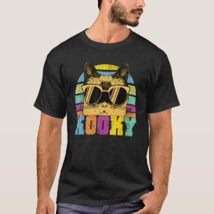 Camiseta Gato Gatos Gato Loco con Gafas de Sol