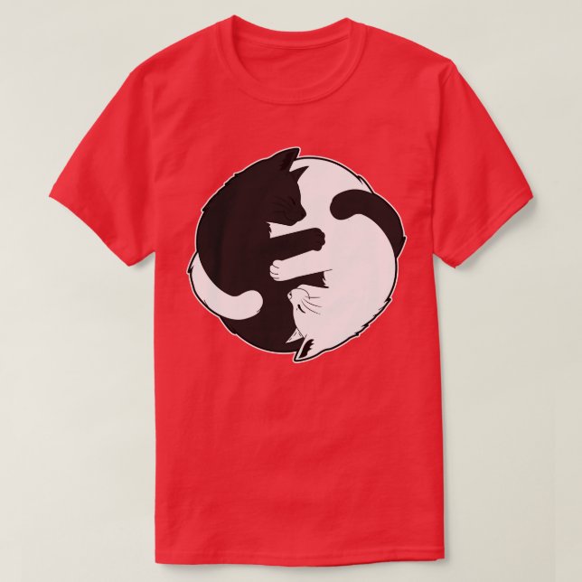 Camiseta Gato Gatos Yin Yang Ying Yang Gift 10 (Diseño del anverso)