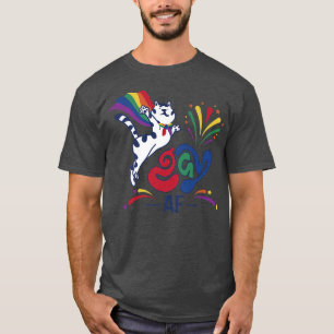 Camiseta Gato gay AF Gracioso Gatito LGBT Gatito Con Orgull