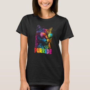 Camiseta Gato Gay Pride Purride Gato Orgullo LGBT Igualdad 