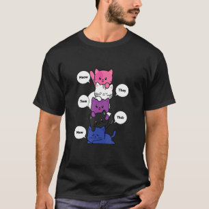 Camiseta Gato genderfluid bandera LGBT orgullo género fluid