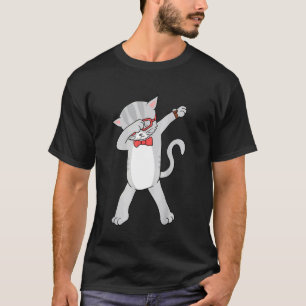 Camiseta Gato genial haciendo dab, gatos de estilo divertid