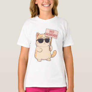 Camiseta Gato Genial No Lunes Meme Estético