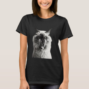 Camiseta Gato genial sacando la lengua en desafío juguetón