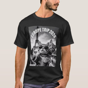 Camiseta Gato Genial Selfie Viaje Europa Viaje 2026 Francia