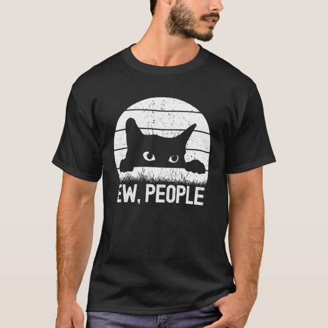 Camiseta Gato Gente De Gato Gato Sarcástico Chiste Retro Es (Anverso)