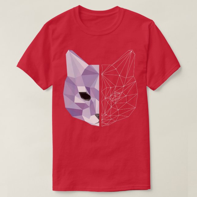 Camiseta Gato geométrico
