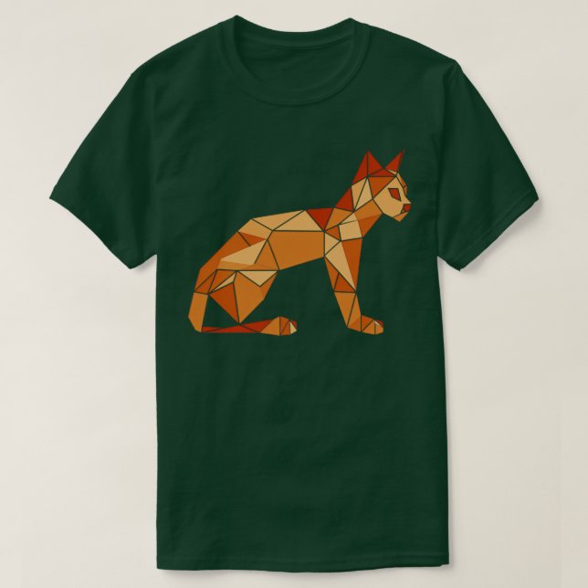 Camiseta Gato geométrico (Diseño del anverso)