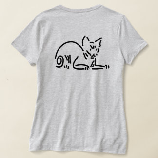 Camiseta Gato Geométrico Abstracto | Construcción de Línea