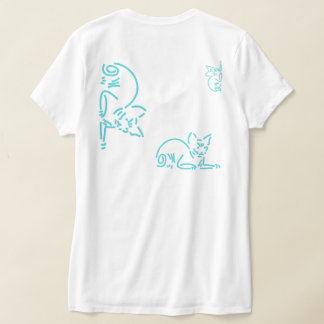 Camiseta Gato geométrico abstracto | Construcción de línea