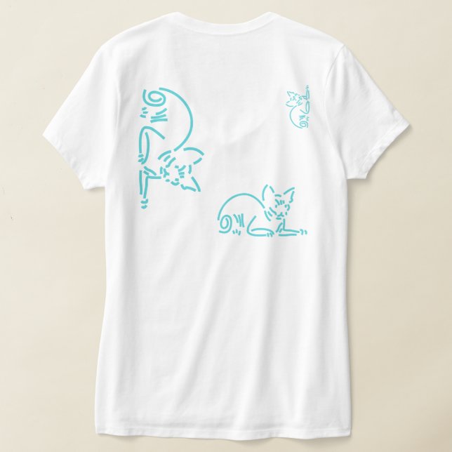 Camiseta Gato geométrico abstracto | Construcción de línea  (Distribución Reverso )
