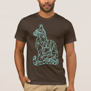 Camiseta Gato Geométrico Moderno Mínimo Unisex Resumen