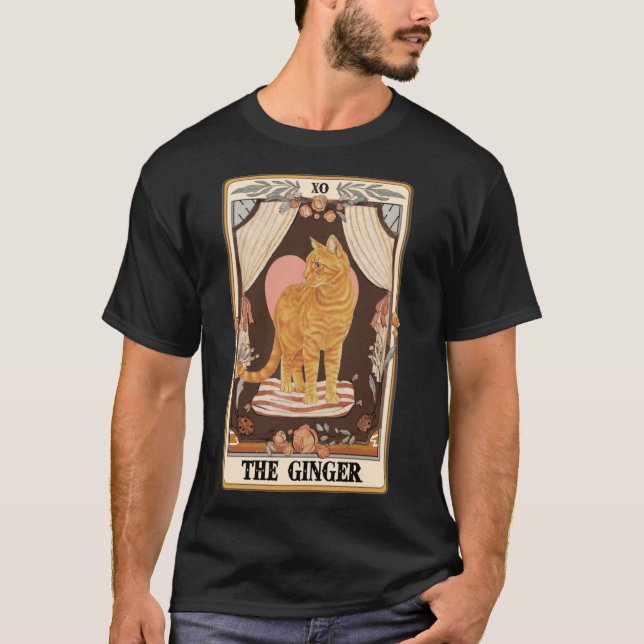 Camiseta Gato Ginger Ginger Tarot Card Ginger Tabby (Anverso)