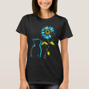 Camiseta Gato Girasol Teal Parálisis Supranuclear Progresiv