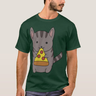 Camiseta Gato gitano dulce y adorable comiendo Pepperoni Pi