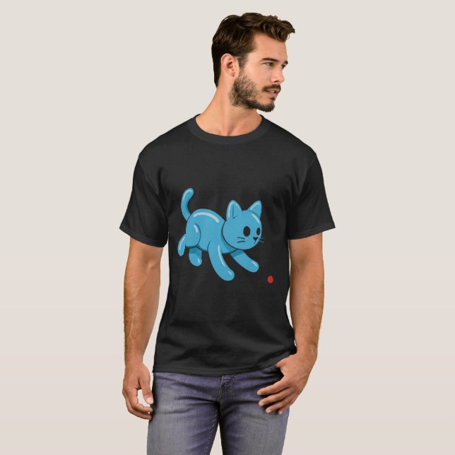 Camiseta Gato Globo vs. Punto Láser (Anverso completo)