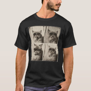 Camiseta Gato gordo al estilo de la máquina de fotos antigu