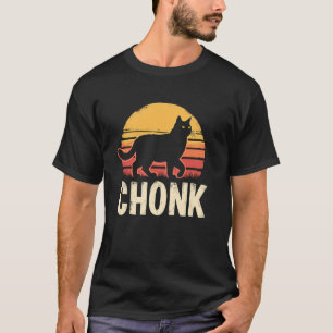 Camiseta Gato Gordo Chonks Atardecer Vintage