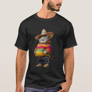 Camiseta Gato Gordo Divertido Cinco De Mayo Gatito Gordo Am