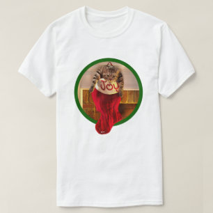 Camiseta Gato gordo en el almacenamiento del navidad