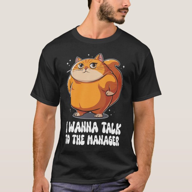 Camiseta Gato gordo Karen Quiero hablar con el gerente Meme (Anverso)