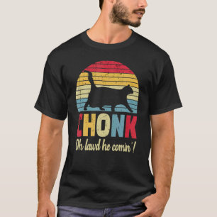 Camiseta Gato Gordo Vintage Oh Señor Él Viene