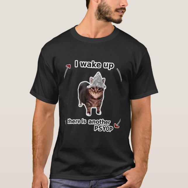 Camiseta Gato Gorra De Relieve metalizado De Estaño - Me De (Anverso)