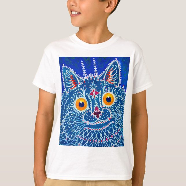 Camiseta Gato gótico azul (Anverso)