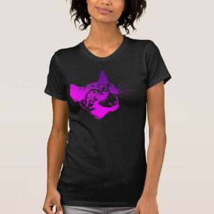 Camiseta Gato Gótico Feral Malvado Espantoso Gruñido Colmil