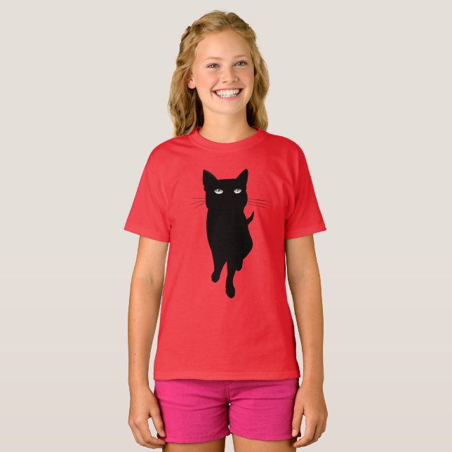 Camiseta Gato gótico negro (Anverso completo)