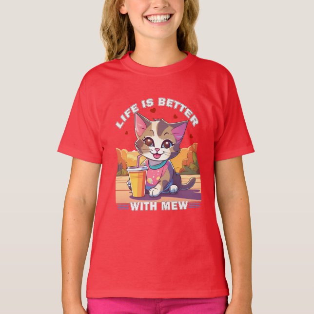 Camiseta gato gracioso (Anverso)