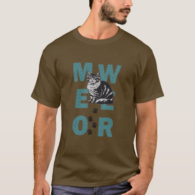 Camiseta gato gracioso (Anverso)
