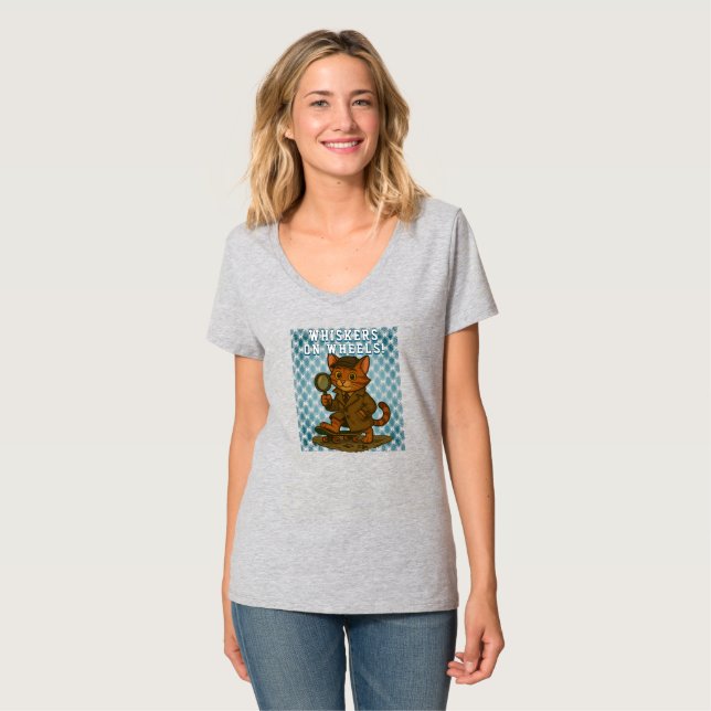 Camiseta gato gracioso (Anverso completo)