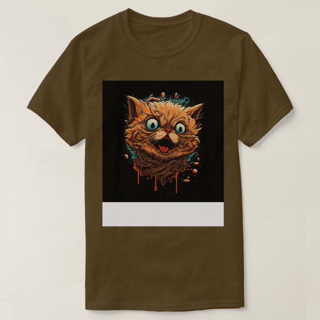 Camiseta gato gracioso 1 (Diseño del anverso)