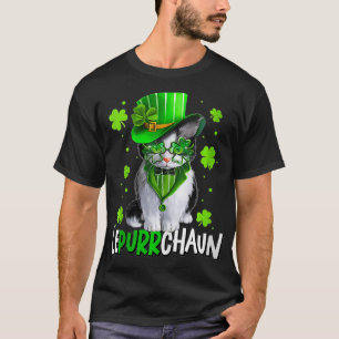 Camiseta Gato gracioso amante del gato Shamrock St Patricks