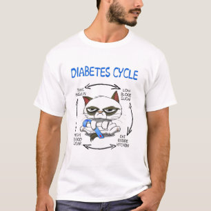 Camiseta Gato gracioso - Ciclo de la diabetes