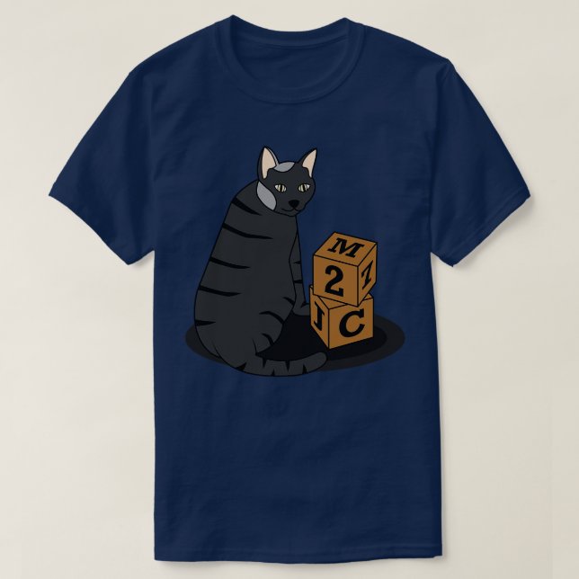 Camiseta Gato gracioso con cubos (Diseño del anverso)
