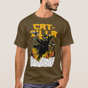 Camiseta Gato gracioso de CATZILLA diciendo que el monstruo