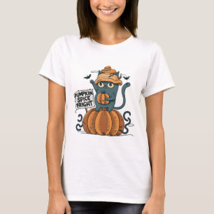 Camiseta Gato gracioso de Halloween diciendo "susto de cala