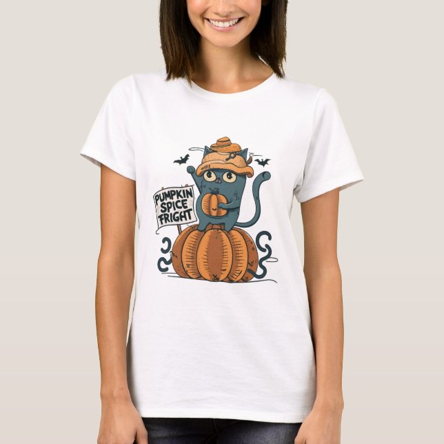 Camiseta Gato gracioso de Halloween diciendo "susto de cala (Anverso)