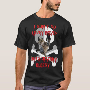 Camiseta Gato gracioso de hombres/unisex "No amo a Dovey"