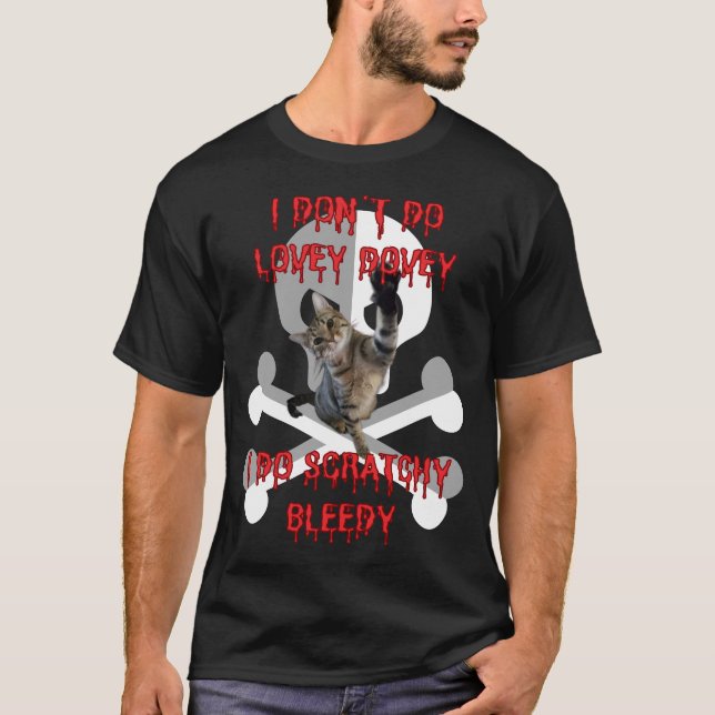 Camiseta Gato gracioso de hombres/unisex "No amo a Dovey" (Anverso)