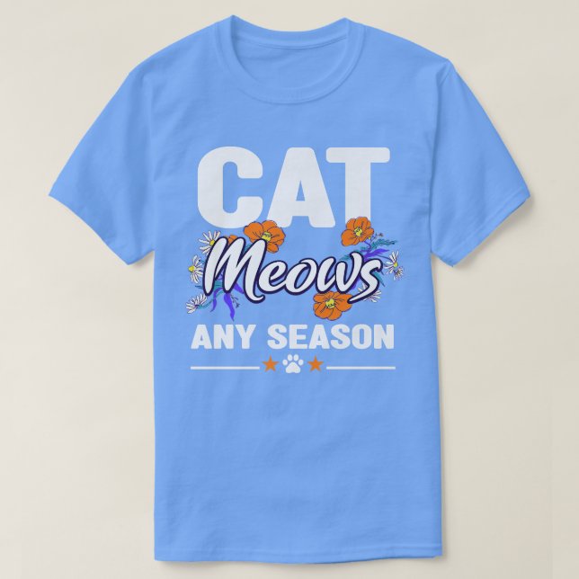 Camiseta Gato gracioso de primavera de gatos de animales Ma (Diseño del anverso)