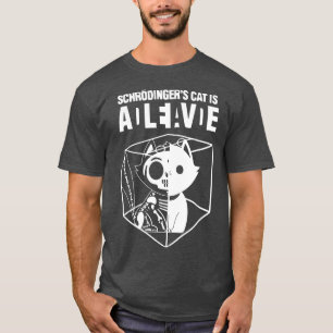 Camiseta Gato gracioso de Schrodinger muerto y vivo en un g