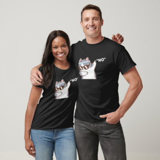 Camiseta gato gracioso dice que no